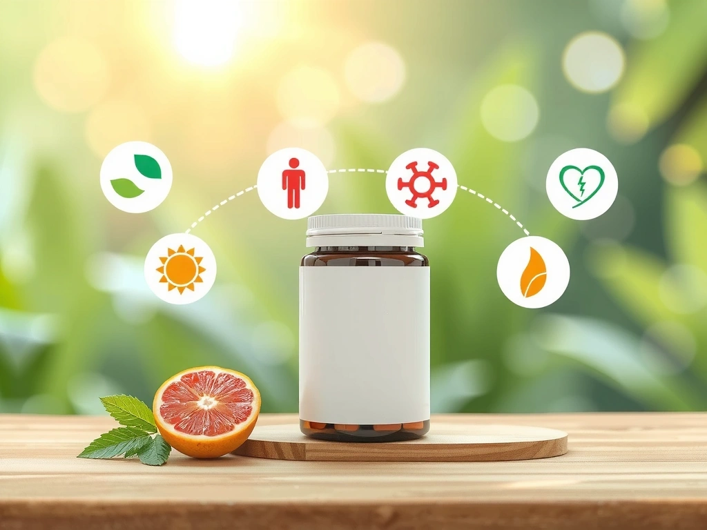 Représentation artistique du rôle des compléments naturels dans la santé quotidienne