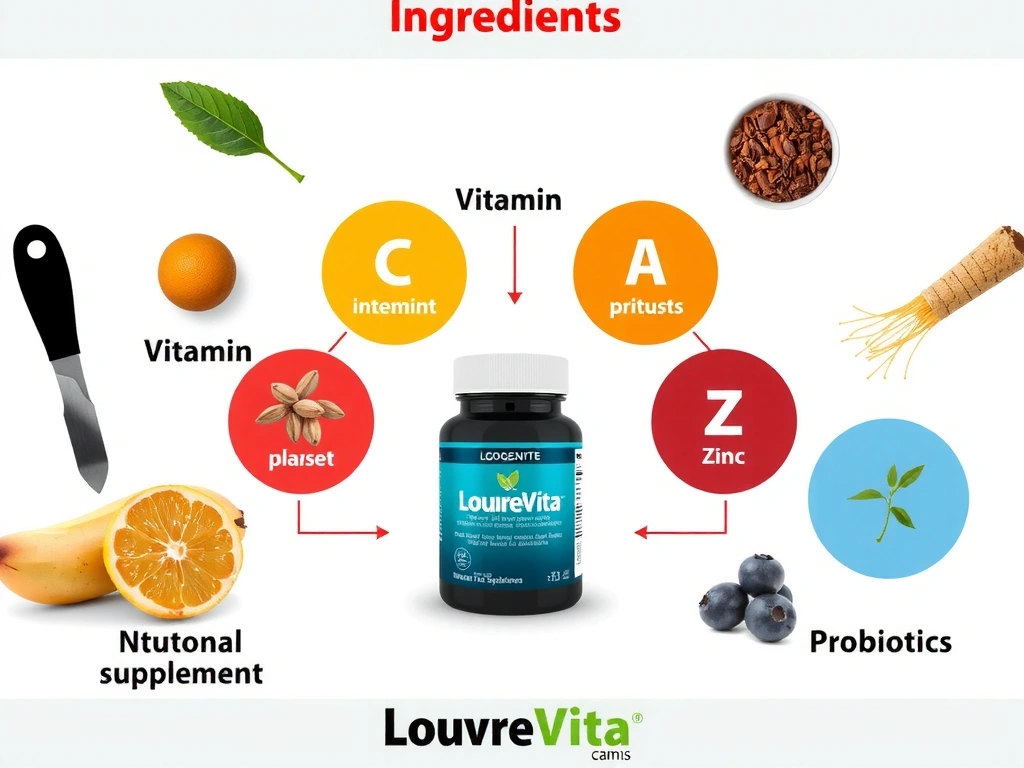 Composition des ingrédients du complément Louvrevitavb